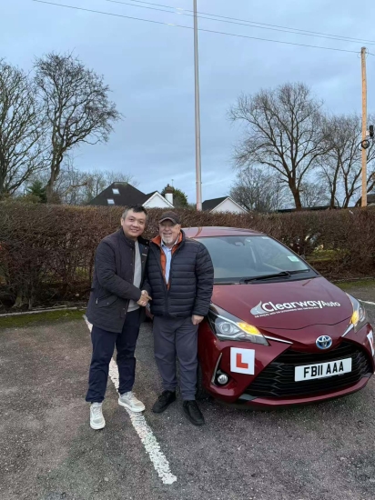 Fred is the most professional instructor. He has an in-depth knowledge of the test rules and routes, and the training process was smooth and reassuring. Without his guidance, I would not have been able to pass the test on my first attempt. Thank you, Fred! A perfect experience. -Victor (Xiang Zhang) Passed 10th December 2025.