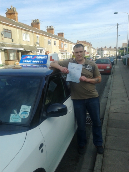well done Rob on passing your test 1st time well deserved 