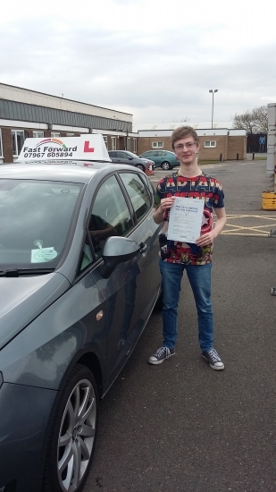 well done Toby on passing test knew you could do it be safe