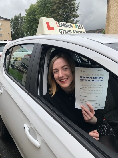 CONGRATULATIONS LAUREN PASSING YOUR DRIVING TEST 1ST TIME