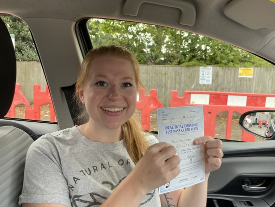 Shauna only went and passed her driving test in Gloucester at the 1st attempt