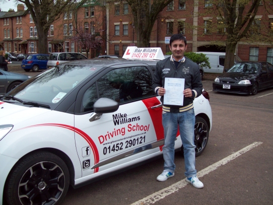 Congratulations to Fayaz Ahmed of Gloucester who passed his Practical Driving Test in Gloucester<br />
<br />
An excellent result for you Fayaz No worries about your Theory Test certificate being close to expiration during our driving lessons…and see what a great drive you performed<br />
<br />
No more walking to the train and bus stations in all types of weather…just step outside your front door get in the 