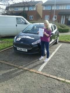 Congratulations to Nicola on passing her driving test on the 14th of March 2016