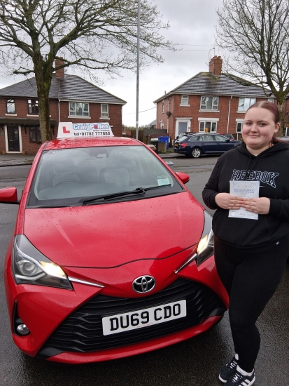A big congratulations to Tegan Salt.🥳<br />
Tegan passed her driving test today at Cobridge Driving Test Centre, with just 5 driver faults.<br />
Well done Tegan safe driving from all at Craig Polles Instructor Training and Driving School. 🙂🚗<br />
Driving instructor-Bradley Peach