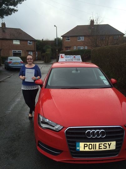 A big well done to Kerry Moston for passing your driving test today with only 4 driver faults Well done Kerry Safe driving