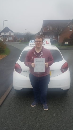 A big congratulations to Joe Eaton, who has passed his driving test at Cobridge Driving Test Centre, with just 1 driver fault.<br />
Well done Joe-safe driving from all at Craig Polles Instructor Training and Driving School. 🙂🚗<br />
Instructor-Dave Wilshaw