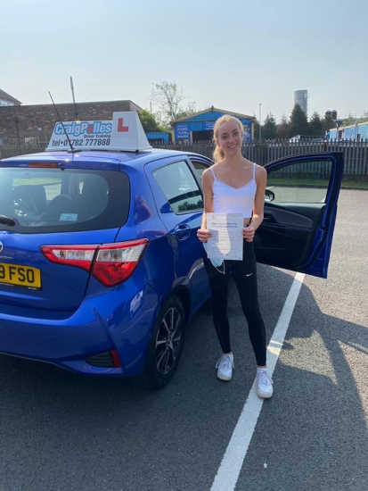 A big congratulations to Ellie Bloomer. Ellie passed her driving test today at Newcastle Driving Test Centre. First attempt and with just 5 driver faults.<br />
Well done Ellie- safe driving from all at Craig Polles Instructor Training and Driving School. 🙂🚗<br />
Instructor-Sara Skelson