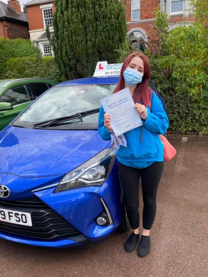 A big congratulations to Melissa Caine. Melissa passed her driving test today at Newcastle Driving Test Centre. First attempt and with just 2 driver faults.<br />
Well done Melissa- safe driving from all at Craig Polles Instructor Training and Driving School. 🙂🚗<br />
Driving instructor-Sara Skelson