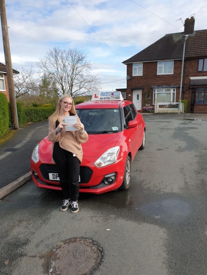 A big congratulations to Lauren Barber. Lauren passed her driving test today at Newcastle Driving Test Centre. First attempt with just 5 driver faults. <br />
Well done Lauren- safe driving from all at Craig Polles Instructor Training and Driving School. 🙂🚗<br />
Driving instructor-Andrew Crompton