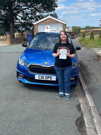A big congratulations to Caitlin Wilcox.🥳<br />
Caitlin passed her driving test at Cobridge Driving Test Centre today -  first attempt and with just 1 driver fault.<br />
Well done Caitlin safe driving from all at Craig Polles Instructor Training and Driving School. 🙂🚗<br />
Driving instructor-Stephen Cope