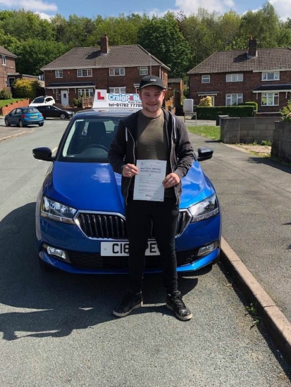 A big congratulations to Benn Mayer, who has passed his driving test today at Cobridge Driving Test Centre, on his First attempt and with just 6 driver faults.<br />
Well done Benn- safe driving from all at Craig Polles Instructor Training and Driving School. 🙂🚗<br />
Instructor-Stephen Cope