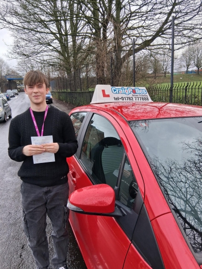 A big congratulations to Mackenzie Hambleton.🥳<br />
Mackenzie passed his driving test today at Cobridge Driving Test Centre, with just 1 driver fault.<br />
Well done Mackenzie safe driving from all at Craig Polles Instructor Training and Driving School. 🙂🚗<br />
Driving instructor-Bradley Peach