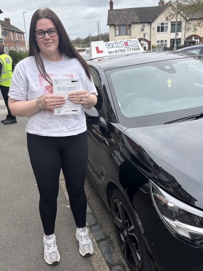 A big congratulations to Amy Leese.🥳Amy passed her driving test today at Cobridge Driving Test Centre. First attempt and with just 1 driver fault.Well done Amy safe driving from all at Craig Polles Instructor Training and Driving School. 🙂🚗Driving instructor-Anita Pepper