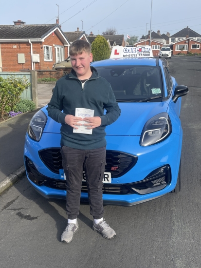 A big congratulations to Tom Copeland.🥳<br />
Tom passed his driving test today at Cobridge Driving Test Centre. First attempt and with just 2 driver faults.<br />
Well done Tom safe driving from all at Craig Polles Instructor Training and Driving School. 🙂🚗<br />
Driving instructor-Andrew Corrigan