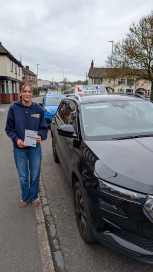 A big congratulations to Ami Minsel.🥳<br />
Ami passed her driving test today at Cobridge Driving Test Centre, at her First attempt.<br />
Well done Ami safe driving from all at Craig Polles Instructor Training and Driving School. 🙂🚗<br />
Driving instructor-Jamie Lees