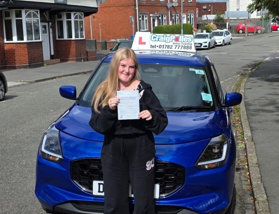 Huge congratulations today to Milan Bromley.🥳<br />
Milan has passed her driving test at her first attempt and with just 3 driver faults.<br />
Well done Milan, safe driving from all at Craig Polles Instructor Training and Driving School. 🙂🚗<br />
Driving instructor-Andrew Crompton