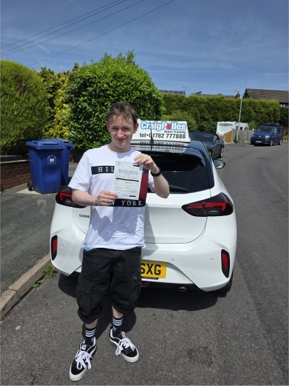 Huge congratulations today to Huge congratulations today to Michael Carter.🥳<br />
Michael has passed his driving test today at his first attempt and with just 2 driver faults.<br />
Well done Michael safe driving from all at Craig Polles Instructor Training and Driving School. 🙂🚗<br />
Driving instructor-Dave Wilshaw🥳