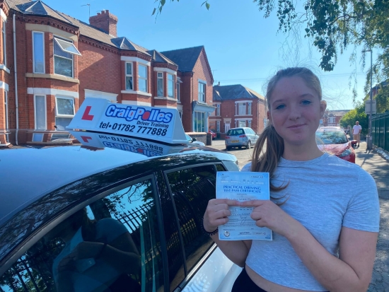 Huge congratulations today to Libby Moulton.🥳<br />
Libby has passed her driving test at her first attempt and with just 1 driver fault.<br />
Well done Libby, safe driving from all at Craig Polles Instructor Training and Driving School. 🙂🚗<br />
Driving instructor-Jane Chesters