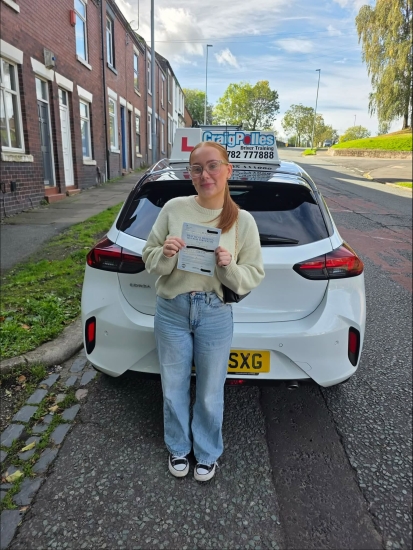 Huge congratulations today to Seoirse May Gilbride.🥳<br />
Seoirse has passed her driving test today at her first attempt and with just 3 driver faults.<br />
Well done Seoirse, safe driving from all at Craig Polles Instructor Training and Driving School. 🙂🚗<br />
Driving instructor-Dave Wishaw