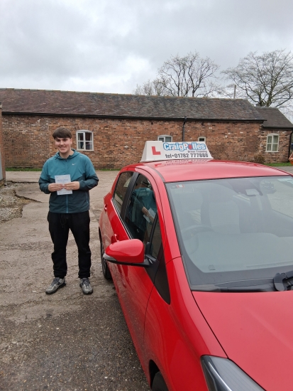 A big congratulations to Charlie Shenton.🥳<br />
Charlie passed his driving test today at Cobridge Driving Test Centre, with just 5 driver faults.<br />
Well done Charlie safe driving from all at Craig Polles Instructor Training and Driving School. 🙂🚗<br />
Driving instructor-Bradley Peach