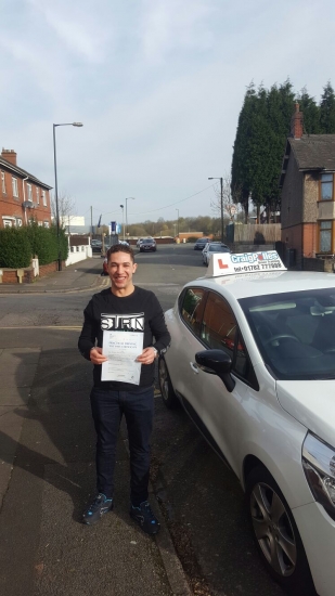 A big congratulations to Aladine Ben Aladine passed his<br />
<br />
driving test today at Cobridge Driving Test Centre with just 5 driver faults <br />
<br />
Well done Aladine - safe driving from all at Craig Polles Instructor Training and Driving School 🚗😃