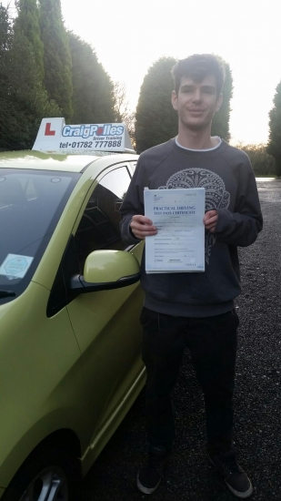 Congratulations to Alex Bonfiglio for passing his driving test today <br />
<br />
A great drive with just 2 driver faults Safe driving Alex