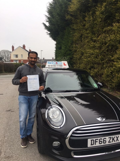 A big congratulations to Anil Anil passed his<br />
<br />
driving test today at Cobridge Driving Test Centre with 7 driver faults <br />
<br />
Well done Anil - safe driving from all at Craig Polles Instructor Training and Driving School 🚗