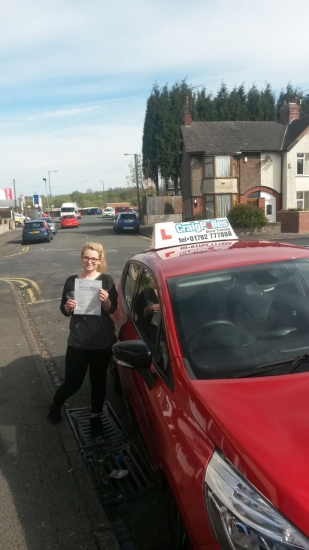 Congratulations to Ashleigh Longmore for passing her driving test today First time and with just 5 driver faults A great drive Ashleigh - well done and safe driving
