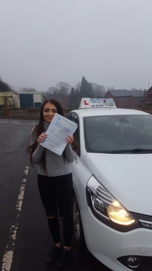 A big congratulations to Beth Douglas Beth passed her<br />
<br />
driving test today at Cobridge Driving Test Centre with just 5 driver faults <br />
<br />
Well done Beth - safe driving from all at Craig Polles Instructor Training and Driving School 🚗😃