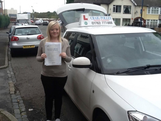Congratulations to Chloe Kimberly for passing her driving test with only 6 driver faults at her first attempt