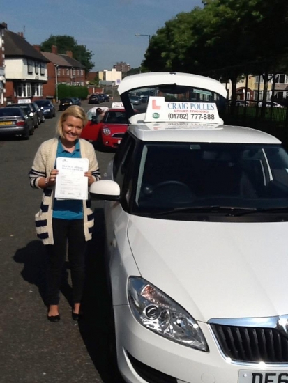 Congratulations to Colleen for passing her driving test 1st time with only 4 driver faults