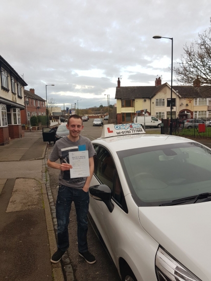 A big congratulations to Daniel Wood, who has passed his driving test today at Cobridge Driving Test Centre, with just 4 driver faults.<br />
<br />
Well done Daniel - safe driving from all at Craig Polles Instructor Training and Driving School. 🚗😀