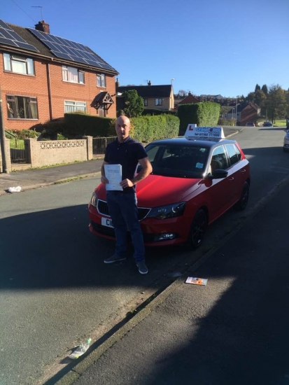 A big congratulations to Dave Harrison Dave passed his driving test today at Cobridge Driving Test Centre first time and with just 6 driver faults<br />
<br />
Well done Dave - safe driving from all at Craig Polles Instructor Training and Driving School 🚗