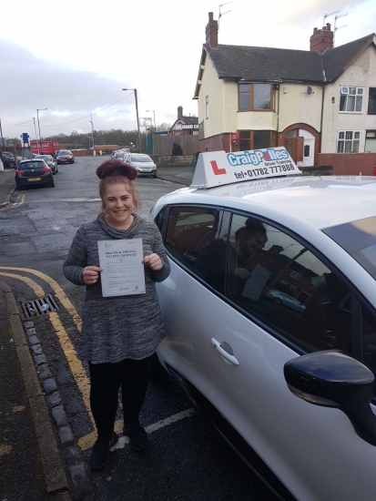 A big congratulations to Emma Ray, who has passed her driving test at Cobridge Driving Test Centre, with just 5 driver faults.<br />
<br />
Well done Emma - safe driving from all at Craig Polles Instructor Training and Driving School. 🚗😀