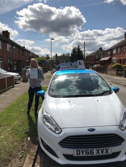 A big congratulations to Fiona Maley Fiona passed her<br />
<br />
driving test today at Cobridge Driving Test Centre with just 2 driver faults<br />
<br />
Well done Fiona - safe driving from all at Craig Polles Instructor Training and Driving School 🚗😀