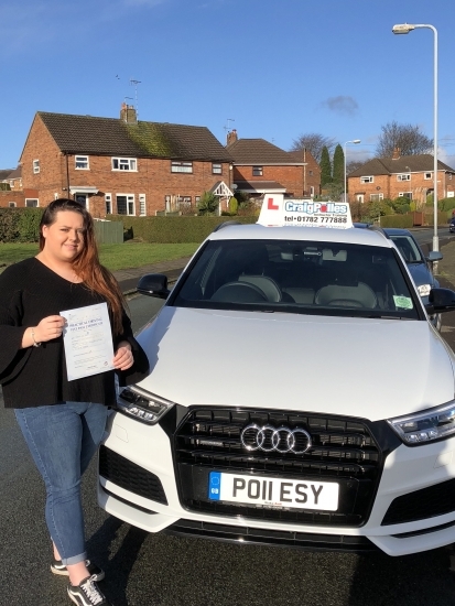 A big congratulations to Georgia Cadman, who has passed her driving test today at Cobridge Driving Test Centre, with just 1 driver fault.<br />
<br />
Well done Georgia - safe driving from all at Craig Polles Instructor Training and Driving School. 🚗😀