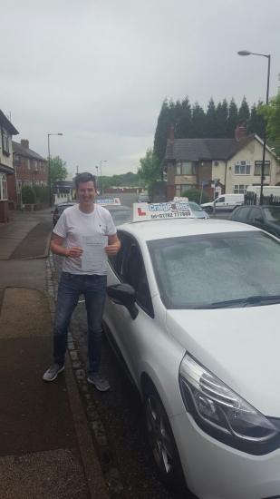 A big congratulations to Greg Rowley Greg passed his driving test today at Cobridge Driving Test Centre first time and with just 3 driver faults <br />
<br />
Well done Greg - safe driving from all at Craig Polles Instructor Training and Driving School 🚗😀
