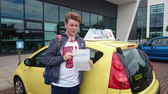 Congratulations to Harley Braddock-Cooper for passing his driving test today Well done Harley - safe driving