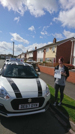 A big congratulations to Sophie Thomson, who has passed her driving test today at Crewe Driving Test Centre, with just 4 driver faults.<br />
Well done Sophie- safe driving from all at Craig Polles Instructor Training and Driving School. 🙂<br />
Instructor-John Breeze