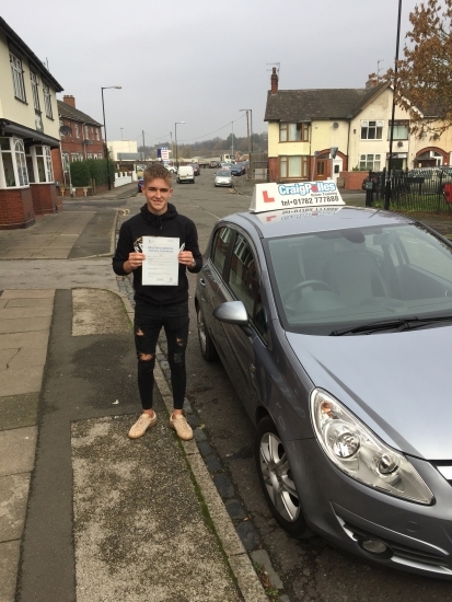 A big congratulations to Adam Thomas, who has passed his driving test today Cobridge Driving Test Centre, with 6 driver faults.<br />
Well done Adam- safe driving from all at Craig Polles Instructor Training and Driving School. 🚗😀<br />
Instructor-Andy Crompton