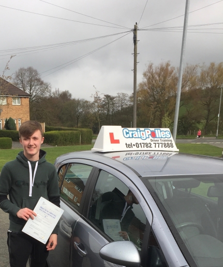 A big congratulations to Jake Peake, who has passed his driving test today at Cobridge Driving Test Centre, on his First attempt and with just 4 driver faults.<br />
Well done Jake- safe driving from all at Craig Polles Instructor Training and Driving School. 🙂🚗<br />
Instructor-Andy Crompton