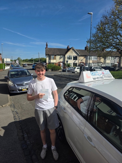 A big congratulations to Jack Challinor.🥳<br />
Jack passed his driving test today, at Cobridge Driving Test Centre. At his first attempt.<br />
Well done Jack safe driving from all at Craig Polles Instructor Training and Driving School. 🙂🚗<br />
Driving instructor-Chris Elkin