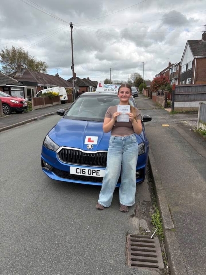 A big congratulations to Teegan Cassidy Pitt.🥳<br />
Teegan passed her driving test today at Cobridge Driving Test Centre, with just 4 driver faults.<br />
Well done Teegan safe driving from all at Craig Polles Instructor Training and Driving School. 🙂🚗<br />
Driving instructor-Stephan Cope