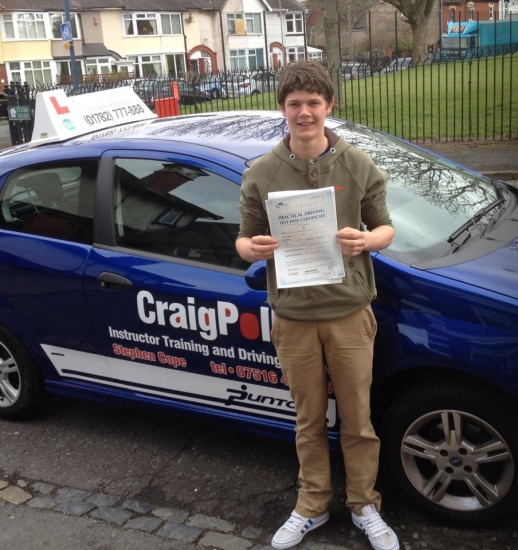 Well done Jack on passing your test first time with only 2 driver faults<br />
<br />

<br />
<br />
Thanks Steve you are great instructor