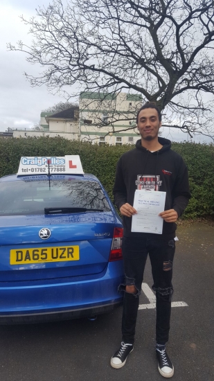A big congratulations to Jacob Mcavoy, who has passed his driving test at Cobridge Driving Test Centre, at his First attempt and with just 4 driver faults.<br />
<br />
Well done Jacob - safe driving from all at Craig Polles Instructor Training and Driving School. 😀🚗<br />
<br />
Instructor-Jamie Lees
