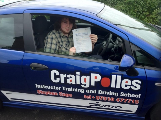 Well done James passed first time