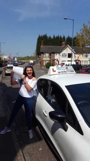A big congratulations to Jessica Benbow for passing her driving test today First time and with just 3 driver faults <br />
<br />
Well done Jessica - safe driving