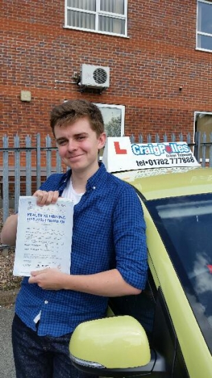 Well done to Jimmy Newman for passing his driving test today<br />
<br />
1st attempt and with just 2 driver faults Safe driving Jimmy