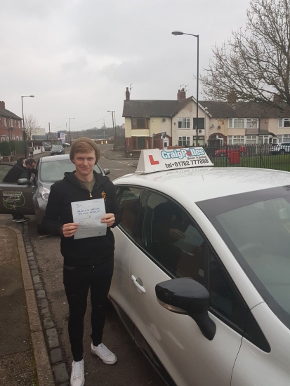 A big congratulations to Jordon Hackney, who has passed his driving test today at Cobridge Driving Test Centre, at his First attempt and with just 6 driver faults.<br />
<br />
Well done Jordon - safe driving from all at Craig Polles Instructor Training and Driving School. 🚗😀