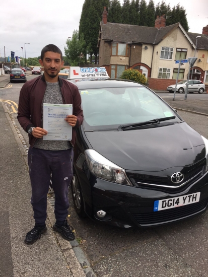 A big congratulations to Khalid Jones Khalid passed his driving test today at Cobridge Driving Test Centre first time and with just 2 driver faults <br />
<br />
Well done Khalid - safe driving from all at Craig Polles instructor training and driving school 🚗😀